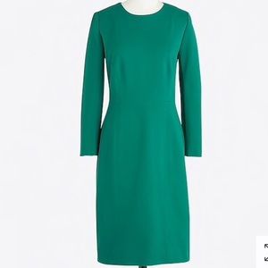 J. Crew Zip 3/4 Sleeve Ponte Dress